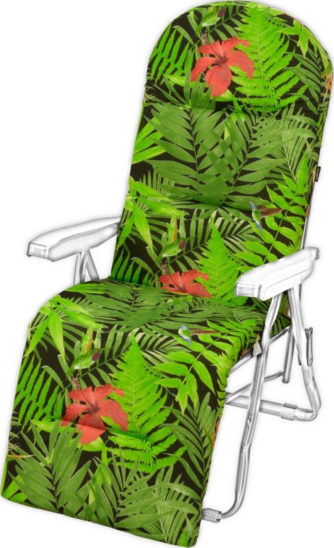 Poduszka na leżak z podnóżkiem AMPO pianka zielony czerwony czarny 1 szt.