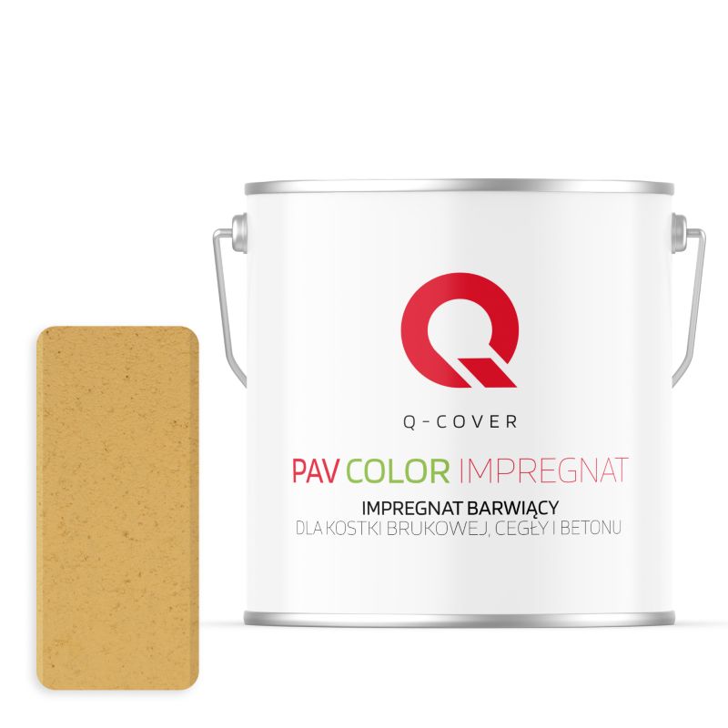 Impregnat Barwiący do Kostki Brukowej Cegły Betonu Q-Cover Żółty Piaskowy RAL1002 5L