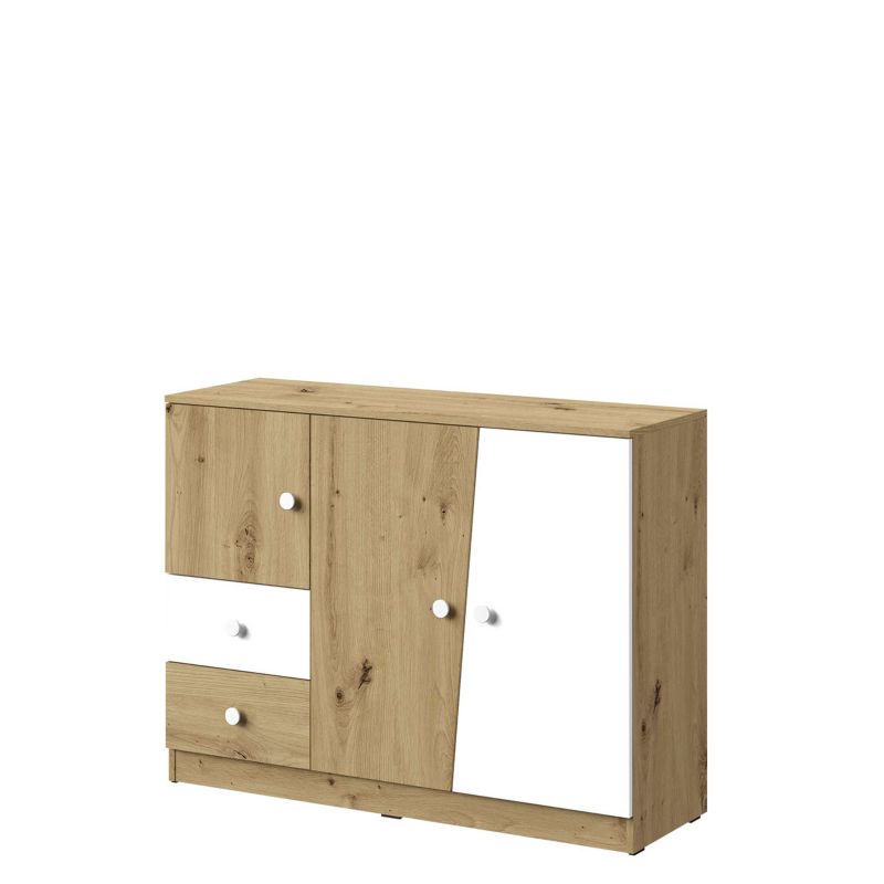 Komoda MIRJAN 24 Nero 07 dąb artisan / biały 1 szt.