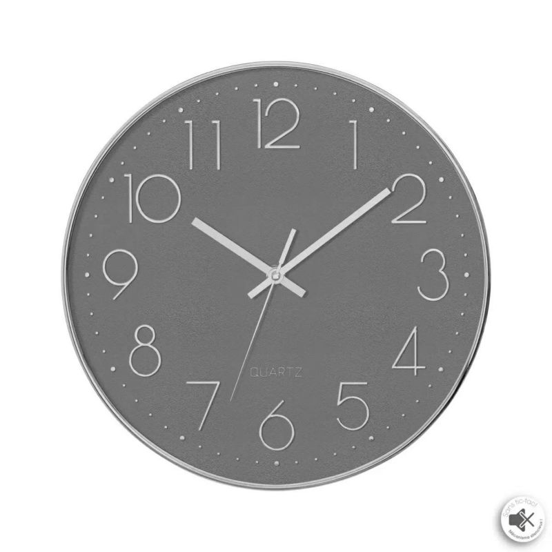 Zegar ścienny Laure Atmosphera tworzywo sztuczne szary 30 cm 1 szt.