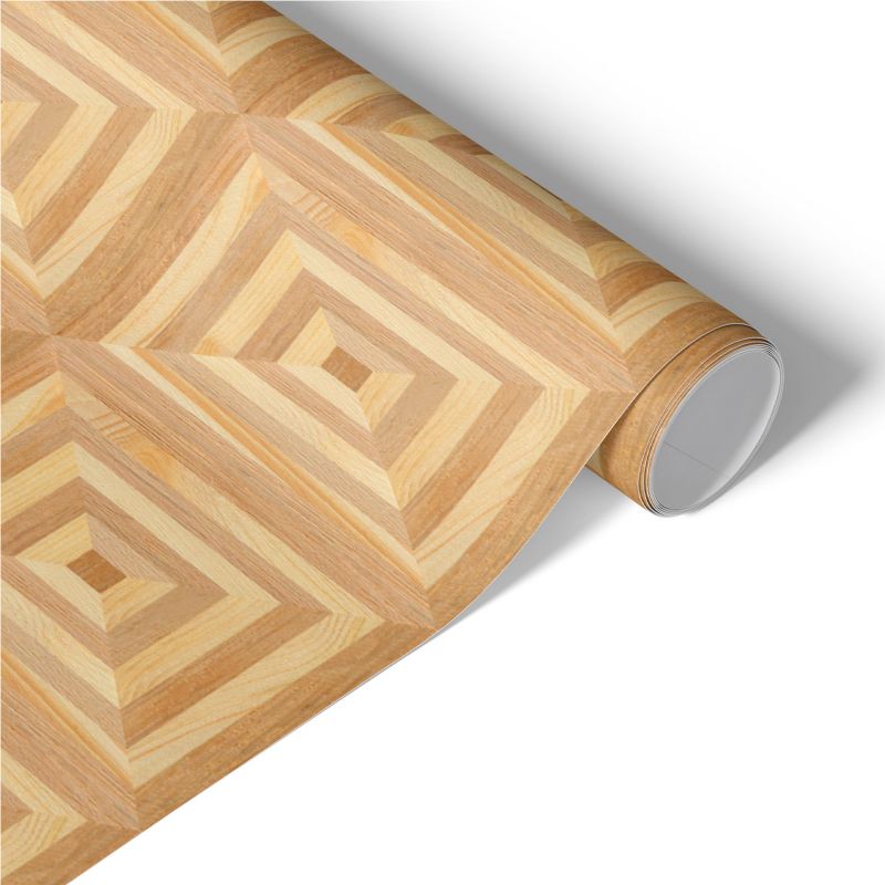 Samoprzylepna Okleina Meblowa Tulup 50x100 cm Drewniana geometria Samoprzylepna Folia Matowa 1 rol.