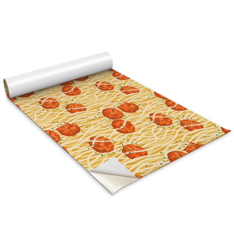 Folia Samoprzylepna Do Mebli Wallfluent 100x50 cm Makaron i klopsiki Matowa Okleina Dekoracyjna 1 rol.