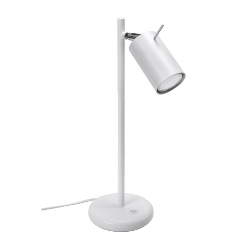 Lampa biurkowa Sollux Lighting Ring biała 1 x GU10 x 10W IP20 wym: 43 x 19.5 x 14.5 cm metal - 1 szt.