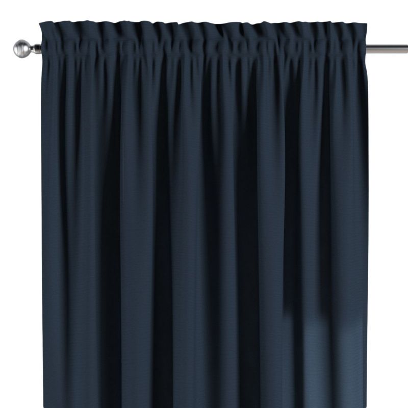 Zasłona na kanale z grzywką 1 szt. 130 x 245 cm Dekoria granatowy 1 szt.