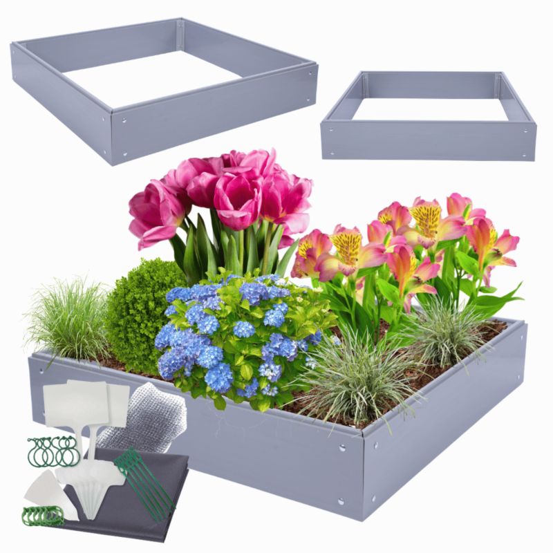 Skrzynia na warzywa MODO24 modułowa plastikowa trwała odporna na warunki atmosferyczne 20x100x100 cm 1 szt.