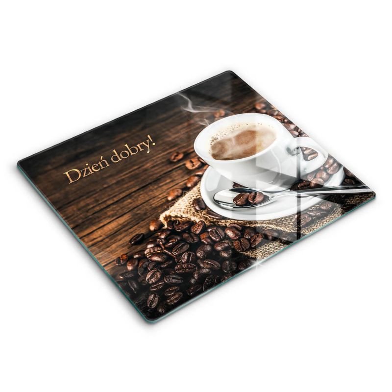 Szklana deska do krojenia Wallfluent 60x52 cm Napis: Dzień dobry 1 szt.