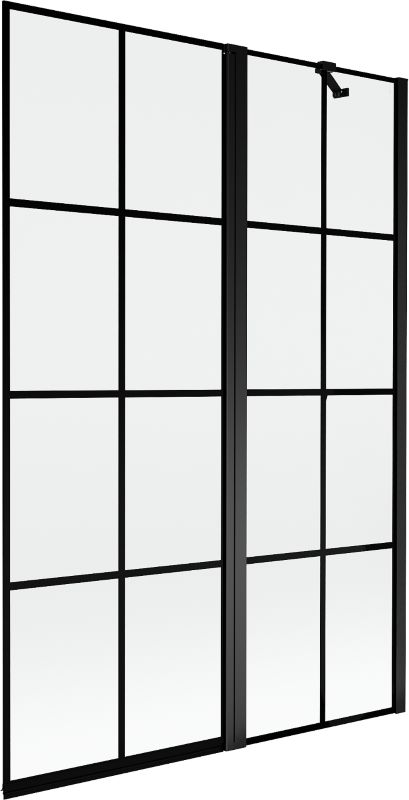 Parawan nawannowy Mexen Mist czarny 120 x 150 cm 2-skrzydłowy - 8A9-120-011-70-77-P 1 szt.