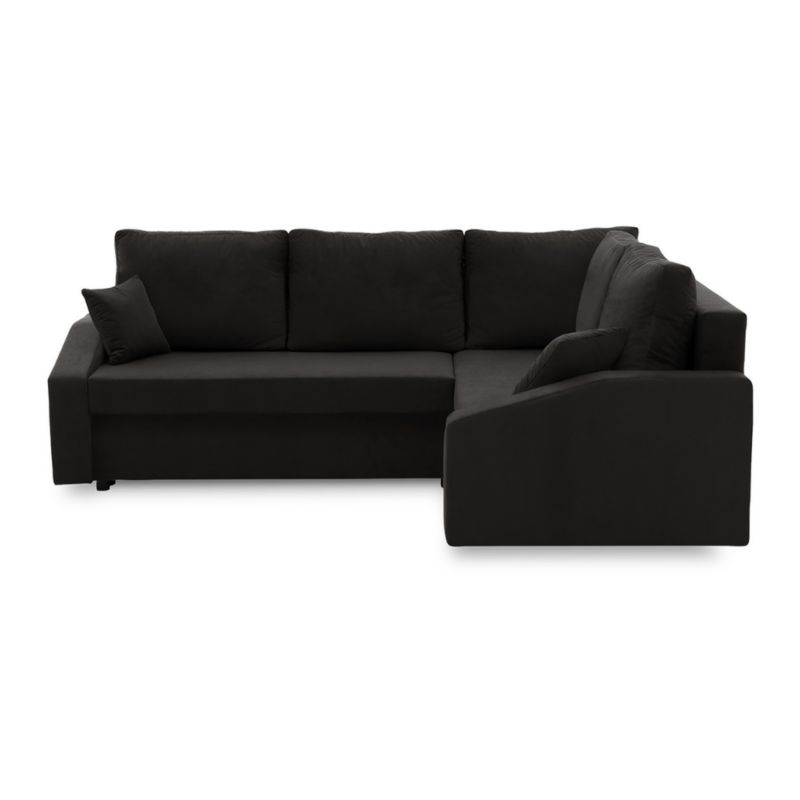 Narożnik TYLETEGOTU rozkładany prawy mikrofaza LUSSO Plus czarny 1 szt