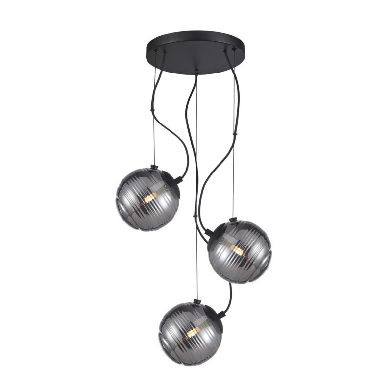 Lampa wisząca Italux Perona 9796 czarny mat-grafitowa nowoczesna 3xG9 x 1 szt.