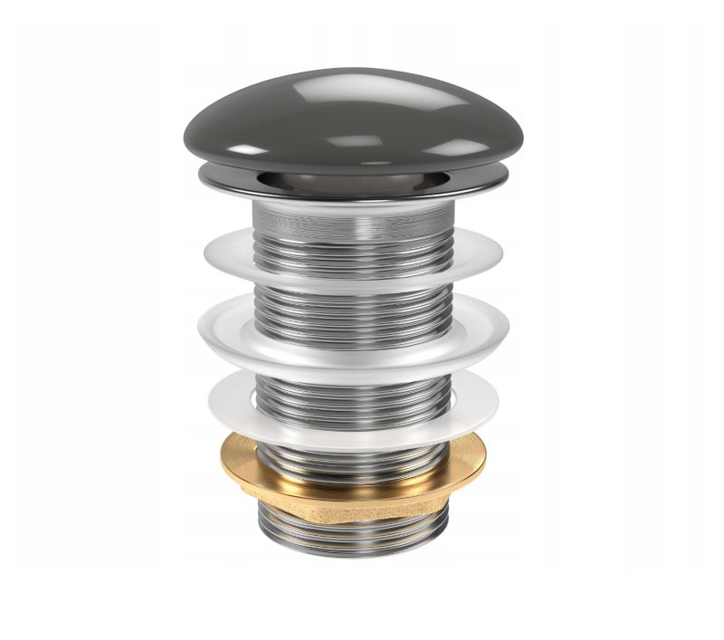 Korek umywalkowy ceramiczny stały Ravak bez przelewu szary połysk 1szt