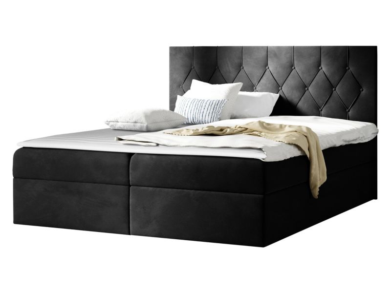 Łóżko kontynentalne MIRJAN 24 Sky 180x200 czarny 1 szt.