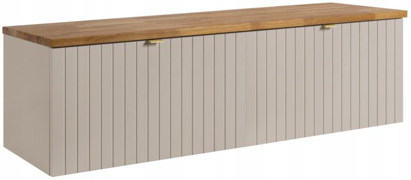 Szafka pod umywalkę Furnidea 161 cm z blatem kaszmir naturalny Harmo 1 szt.