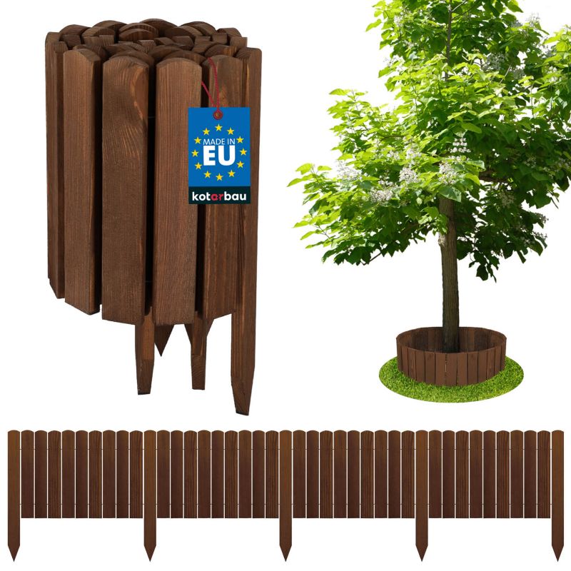 Płotek ogrodowy KOTARBAU drewniany wbijany brązowy 200x30 cm 1 szt.