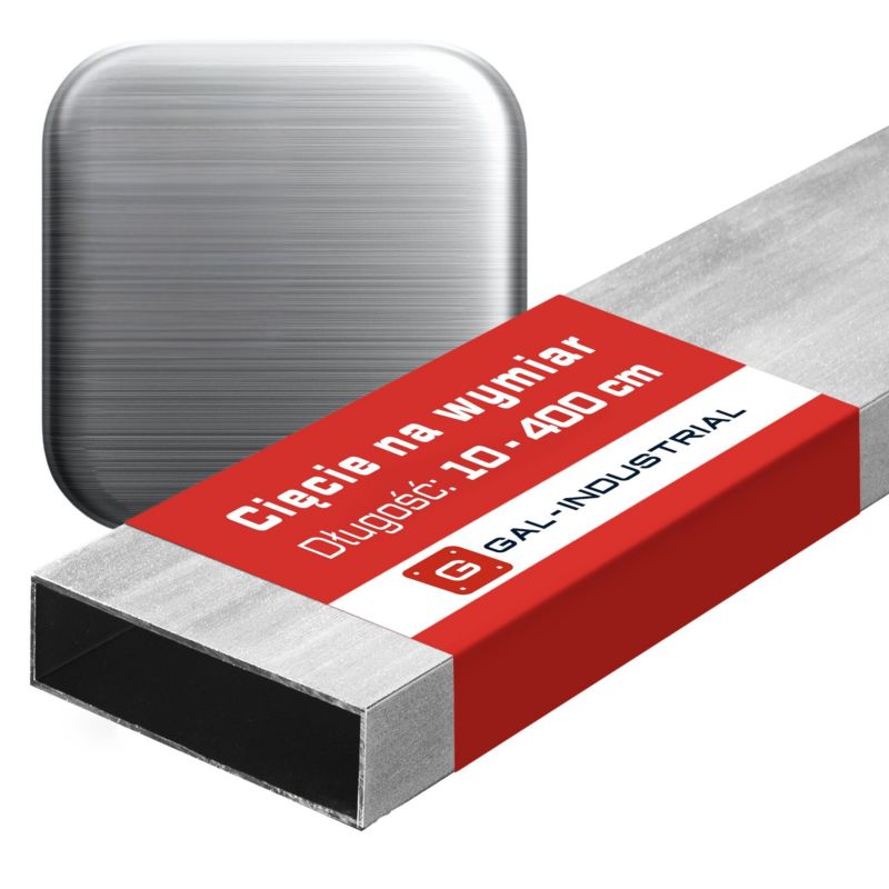 Profil Aluminiowy SZCZOTKOWANY GAL-INDUSTRIAL 50x30x2mm 300 cm Rura Prostokątna Na wymiar 1 szt.