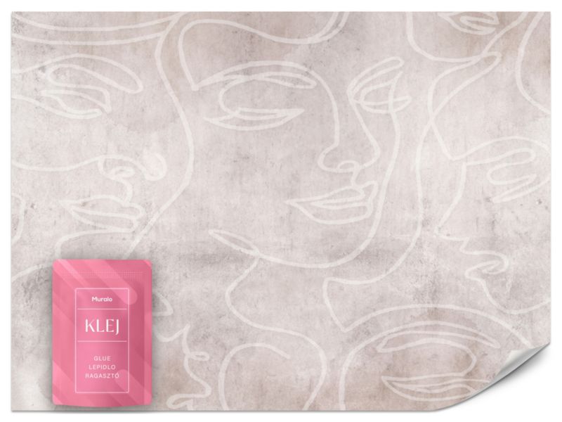 Fototapeta Muralo Abstrakcyjne Twarze na Betonie 500x350 cm 1szt.