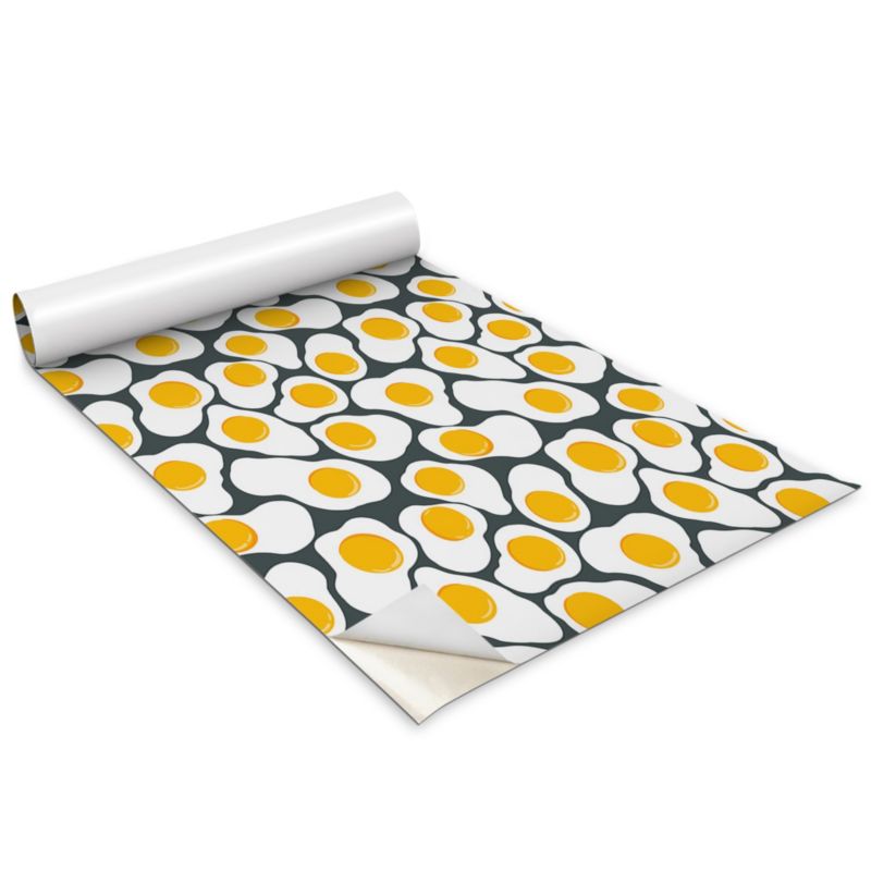 Folia Dekoracyjna Na Meble Wallfluent 100x50 cm Rysunkowe jajka Odporna Folia Samoprzylepna Mat 1 rol.