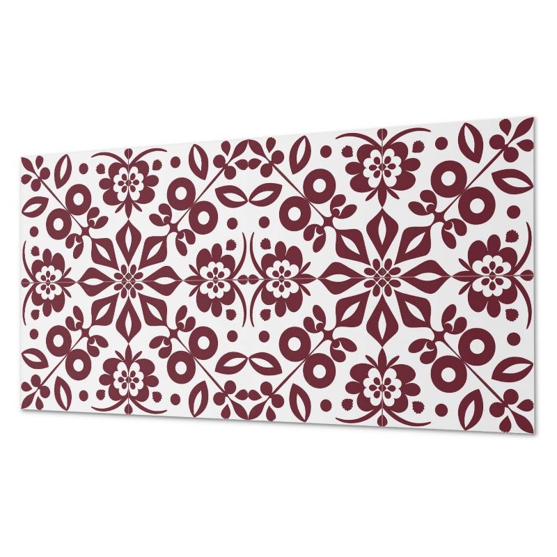 Ścienny Panel PCV Samoprzylepny ArtPrintCave 120x60 cm Kwiatowy wzór z liśćmi 1 szt.