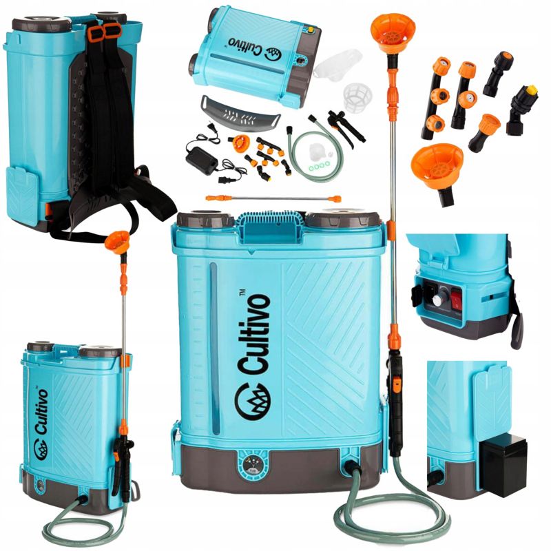 Opryskiwacz Ogrodowy Cultivo Ciśnieniowy Akumulatorowy 20l Plecak Lanca 98cm 1 szt