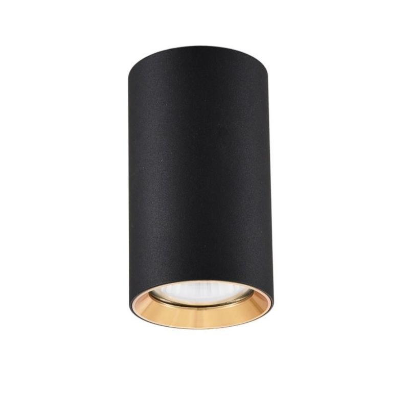Oprawa sufitowa spot Light Prestige Manacor czarno-złoty 1 x GU10 x 50W IP20 wym: 13 x 6 x 6 cm - 1 szt.