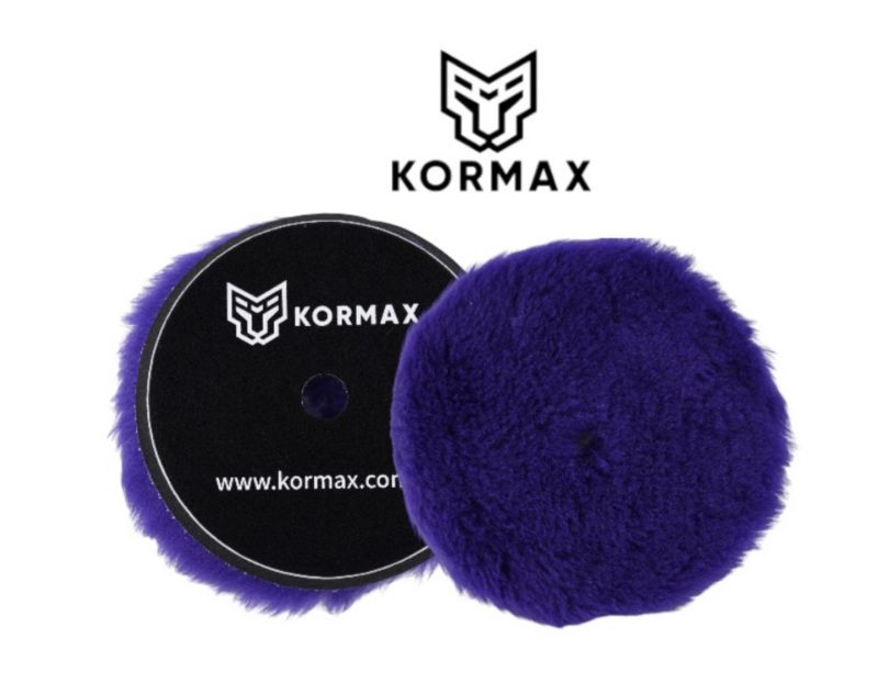 Pad polerski z wełny owczej Kormax 125mm na rzep purpurowa do polerowania (LXYM-6003SZ2-5) - 1 szt.