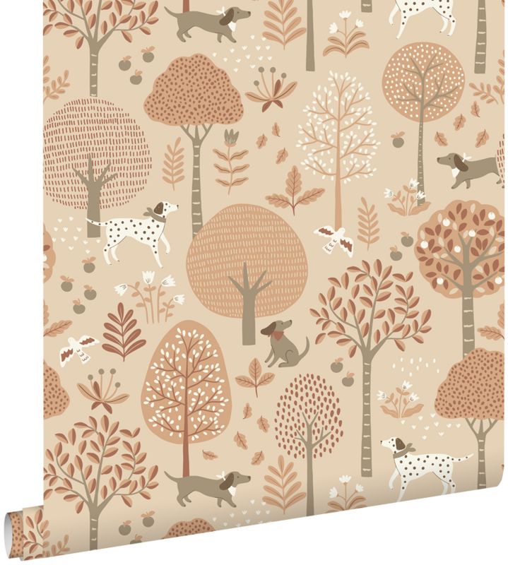 Tapeta ESTAhome psy beżowymIterakoty różowej 53 cm x 10.05 m - 1 rol.