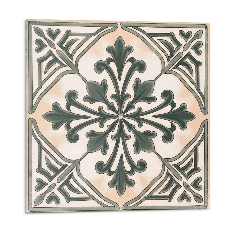 Kafelki samoprzylepne Wallfluent 30x30 cm Kwadratowy wzór roślinny 9 szt.