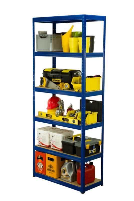 Regał metalowy MODO24 magazynowy stojak niebieski helios 196x90x35cm 5 półek po 400 kg 1 szt.