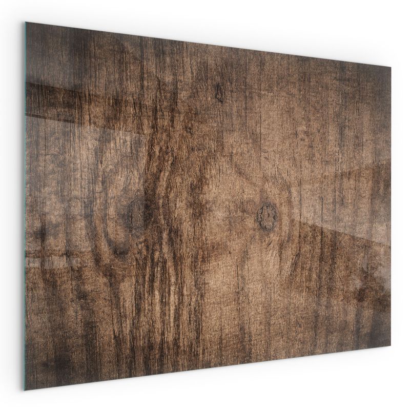 Szklana Podkładka Pod Kominek Prostokąt Wallfluent 80x60 cm Rysunek naturalnych słojów drewna 1 szt.