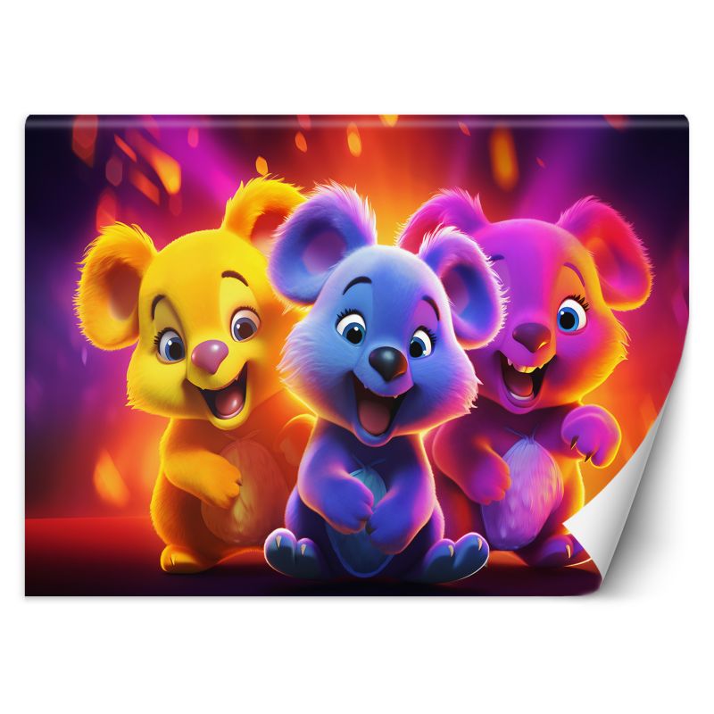 Fototapeta Feeby Neonowe niedźwiadki abstrakcja 250x175 1 szt