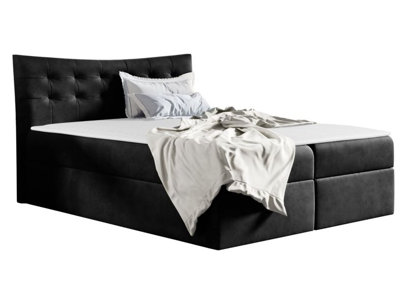 Łóżko kontynentalne MIRJAN 24 Havana 160x200 czarny 1 szt.