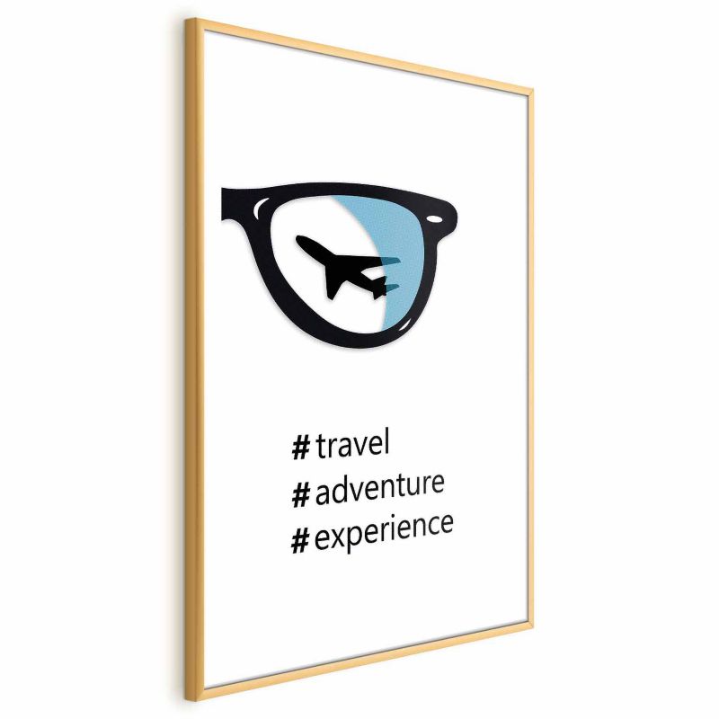 Plakat Artgeist Nowe doświadczenia 60x90 cm z ramą złotą 1 szt