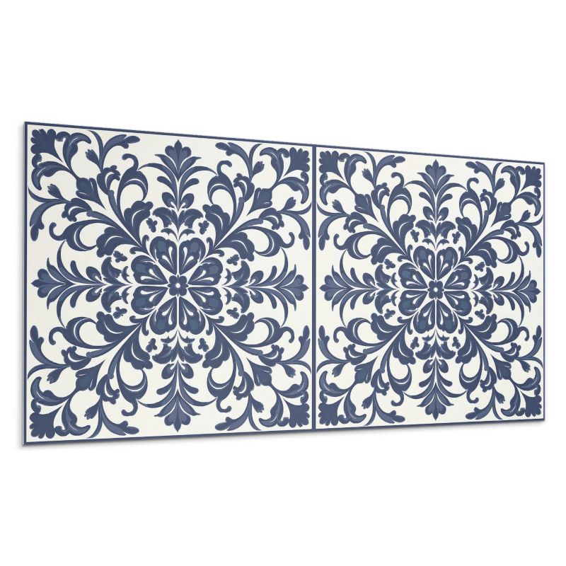 Panel samoprzylepny Wallfluent 120x60 cm Roślinny wzór z liśćmi i kwiatami 1 szt.