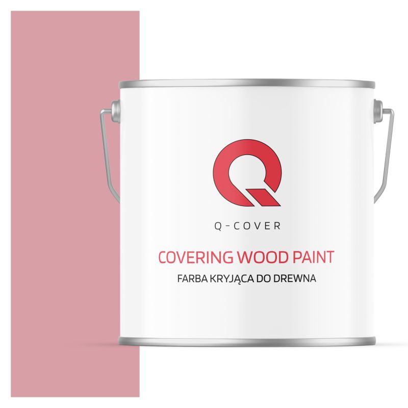 Farba Kryjąca do Drewna Q-Cover Różowy Jasny RAL3015 Mat 5L