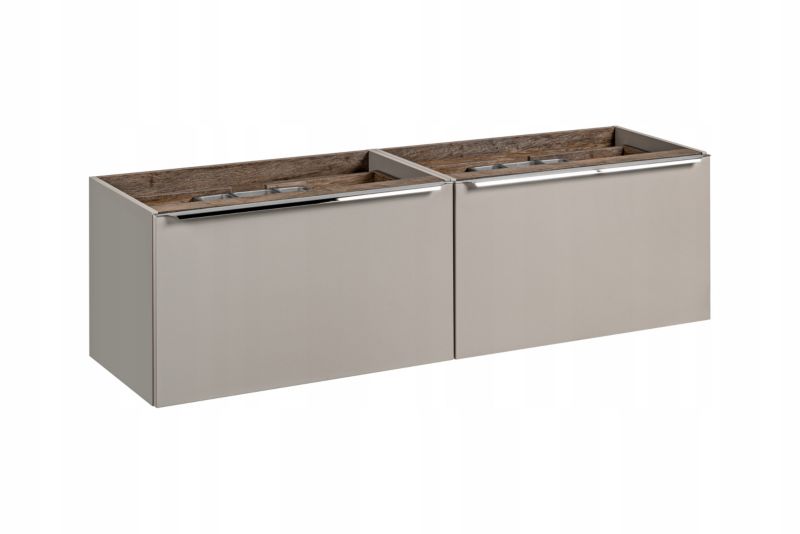 Szafka pod umywalkę SANTA FE 160 cm szary wisząca szuflady organizery