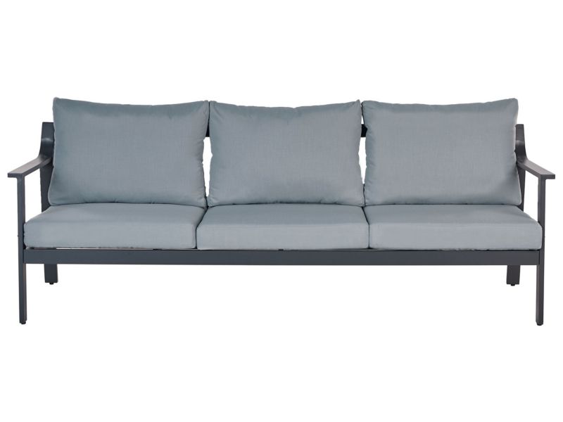 Sofa ogrodowa dla 3 osób Kiato Metal Ciemnoszary 1 szt.