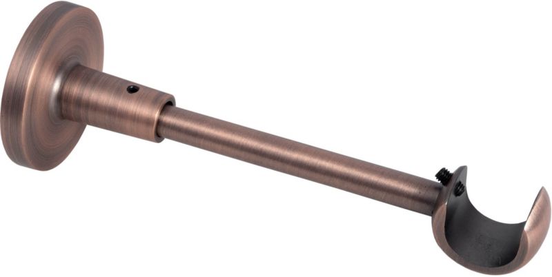 Wspornik karnisza U pojedynczy 19 mm miedź