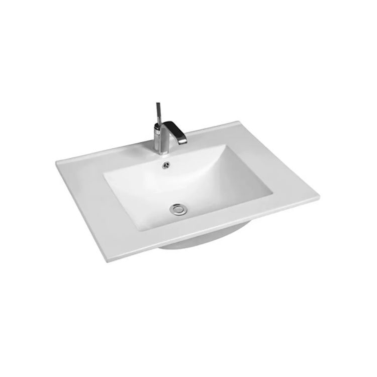 Umywalka wpuszczana KROFAM LAU80 60 cm biała ceramiczna 1 szt.