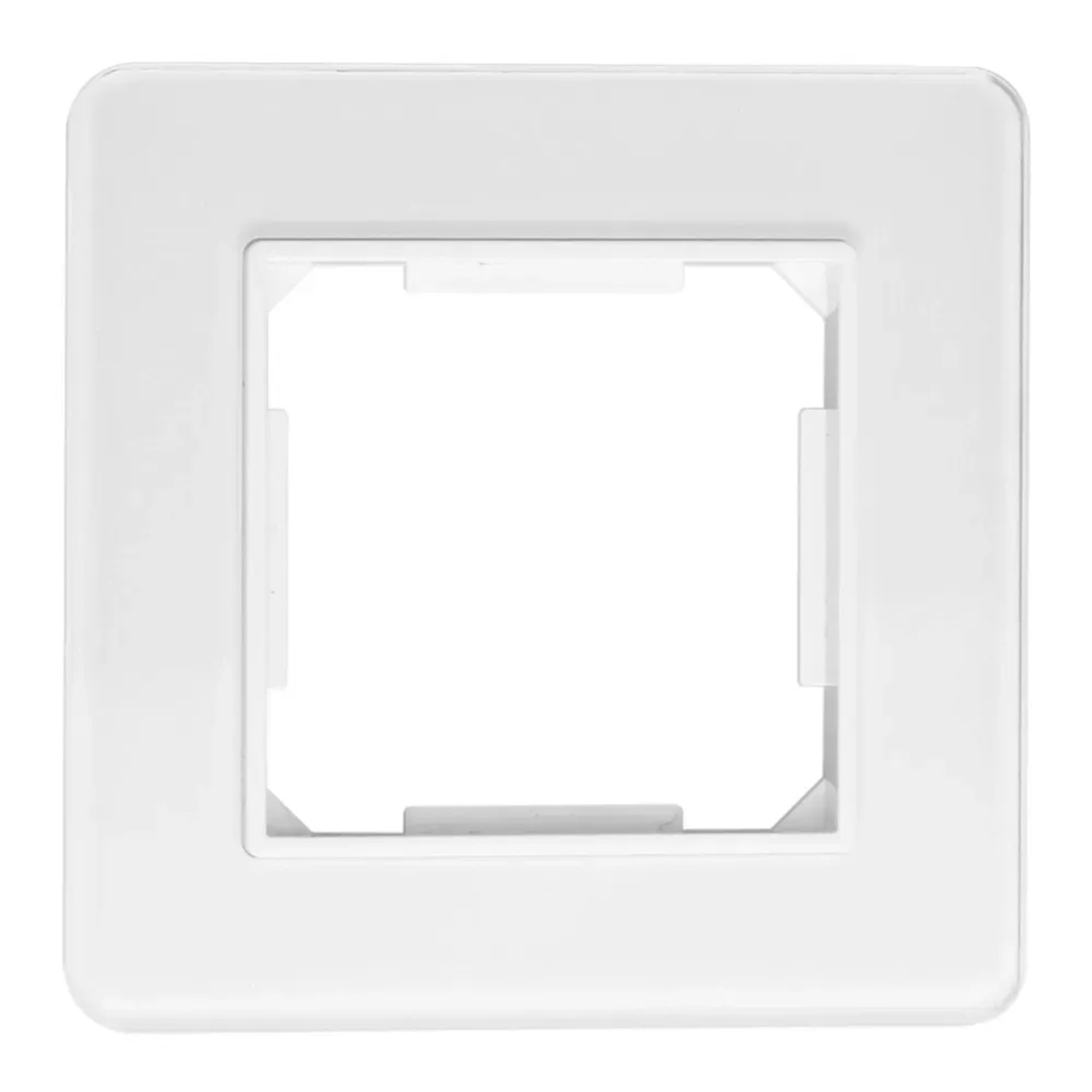 Electromalt Ramka Quad 1-krotna szkło biała