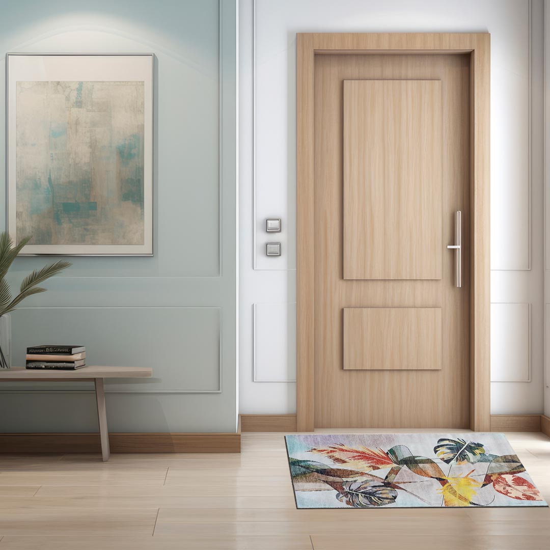 Wycieraczka dywanowa, wewnętrzna, antypoślizgowa, Heos New 124- liście- 60-100 cm