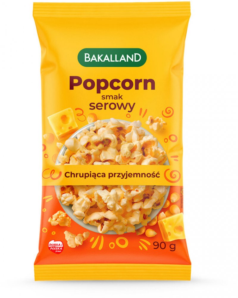 Popcorn Bakalland, serowy, do mikrofalówki, 90g