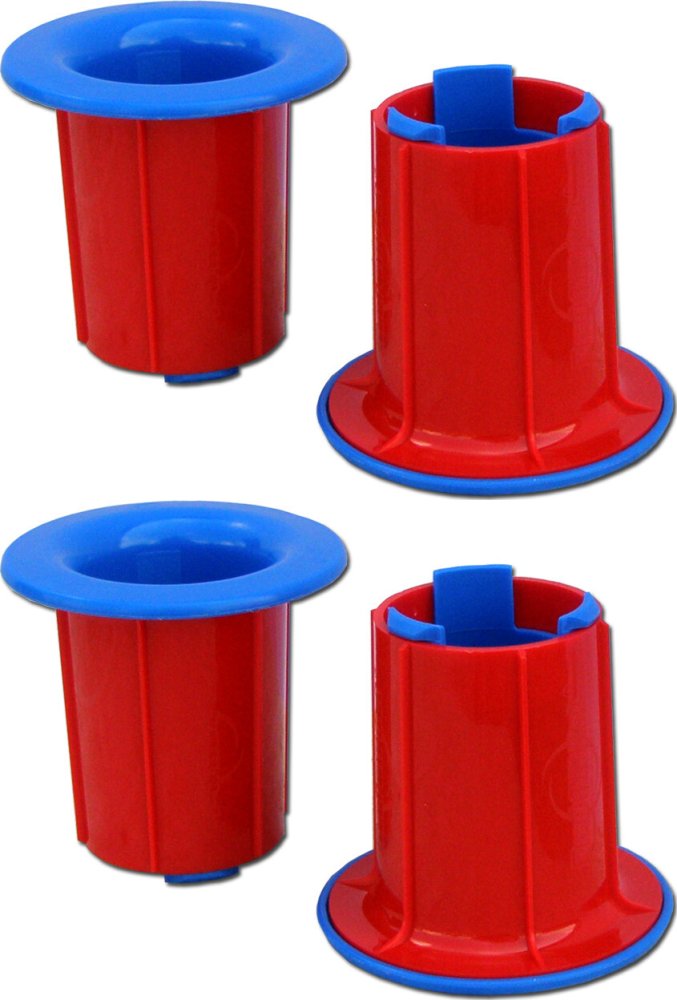 2x Uchwyt do folii stretch, plastik, 2 sztuki, czerwono-niebieski