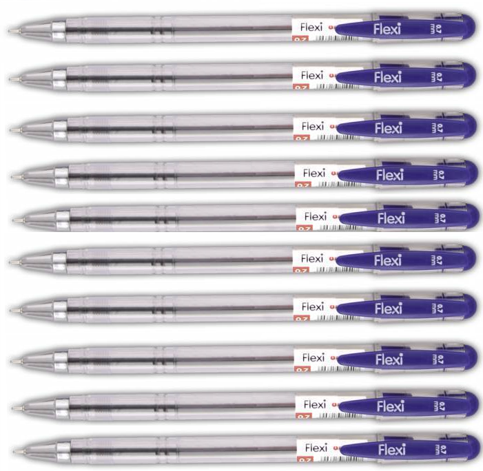 10x Długopis Penmate Flexi, 0.7mm, niebieski