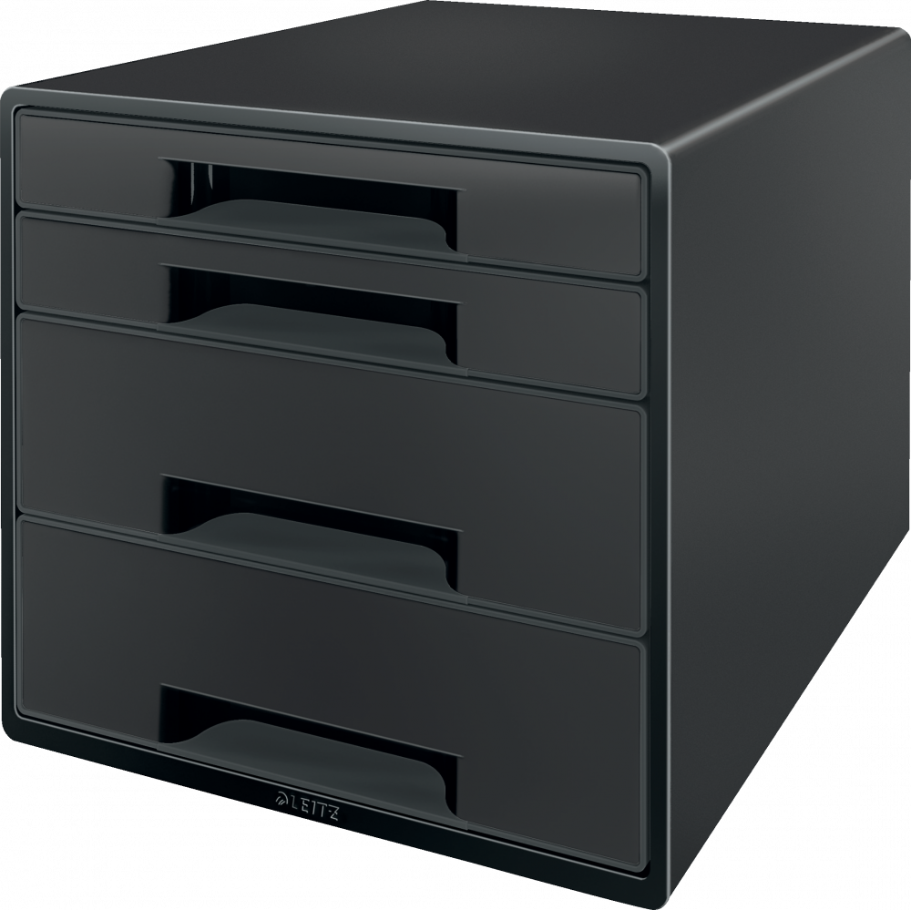 Pojemnik Leitz Recycle, z 4 szufladami, czarny
