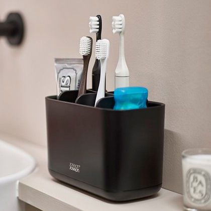 Joseph Joseph Easy Store Black kubek na szczoteczki czarny mat 70599