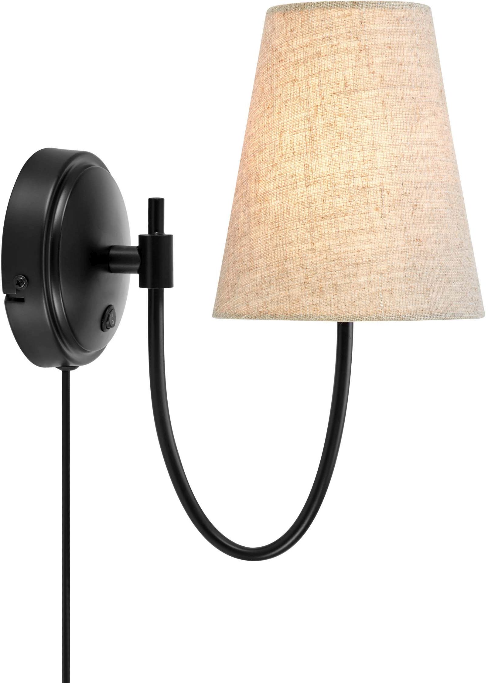 Darmowa Dostawa - Kinkiet 1x40 W czarny-beżowy Markslöjd Amar 108907