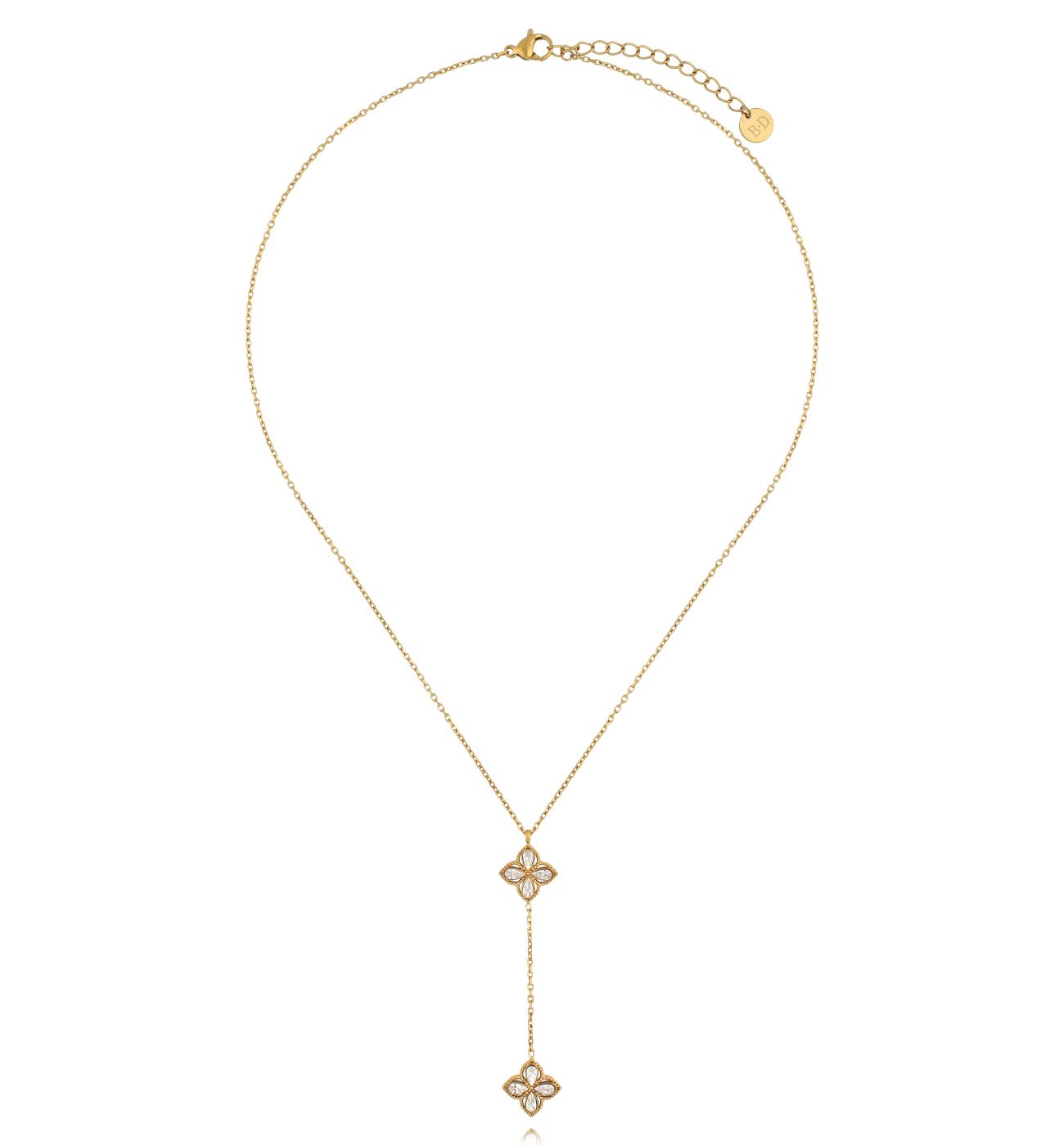 Naszyjnik z motywem koniczynki i krawatką NSY0835