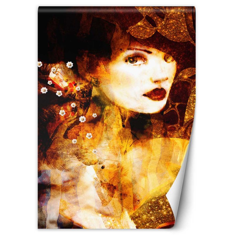 Fototapeta Feeby Portret złota kobieta akwarela 100x140 1 szt