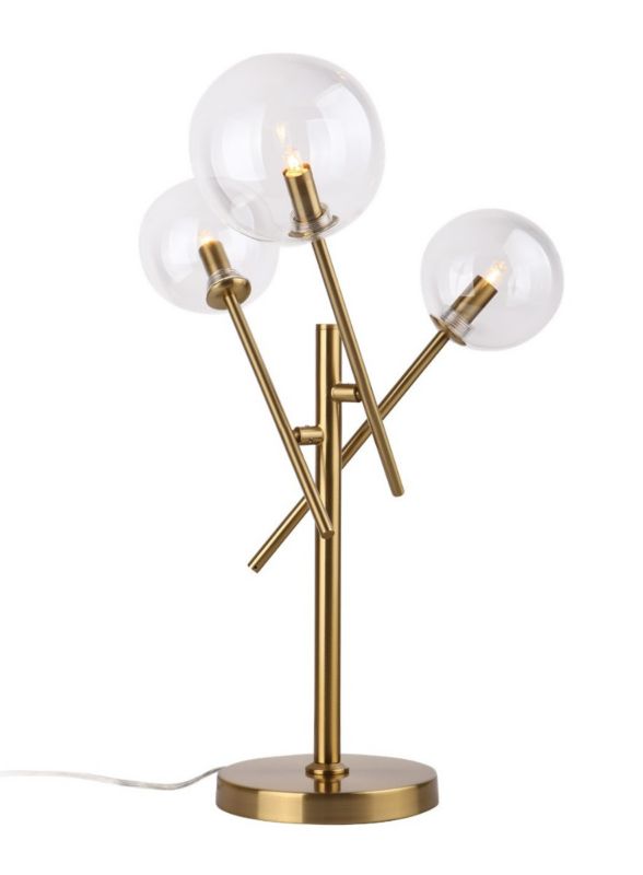 Lampa stołowa szklane przezroczyste kule Maxlight LOLLIPOP mosiężno-przezroczysta 3xG9x15W IP20 wym:57x40x34cm - 1 szt.