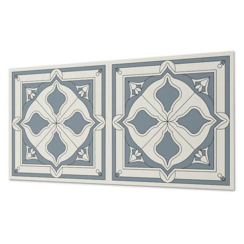 Ścienny Panel PCV Samoprzylepny ArtPrintCave 120x60 cm Wzór kwiatowy na płytkach 1 szt.