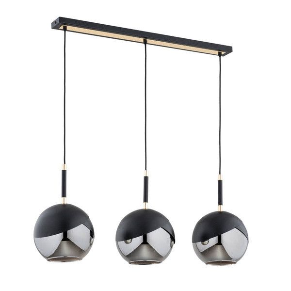 Lampa wisząca Alfa Rido czarno-złota wym: 90 x 20 x 95 cm 3xE27 x 15W 1 szt.